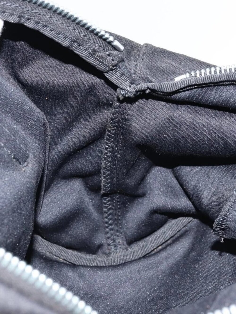 FENDI Hand Bag Nylon Black Silver Auth bs33538 - Picture 12 of 16